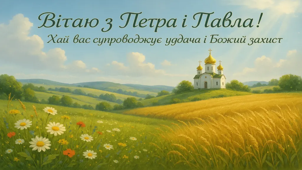 Привітання з Петра і Павла