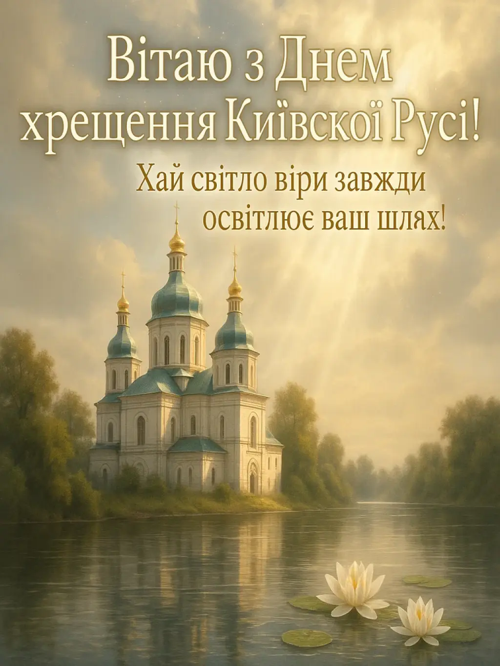 Привітання з днем хрещення Київської Русі