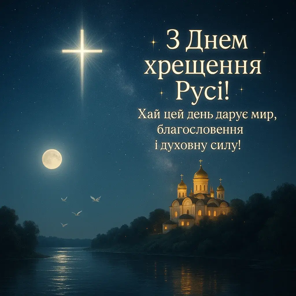 Привітання з днем хрещення Київської Русі