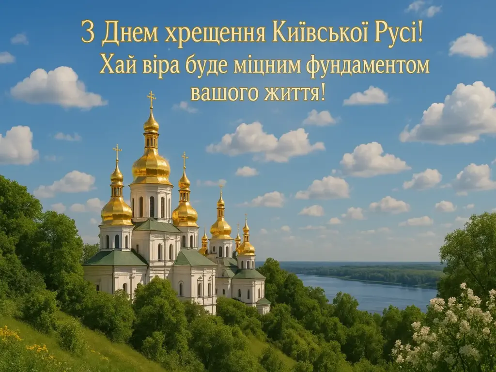 Привітання з днем хрещення Київської Русі