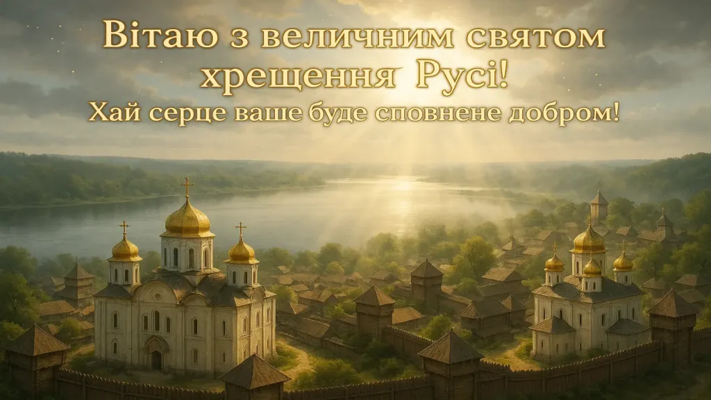 Привітання з днем хрещення Київської Русі