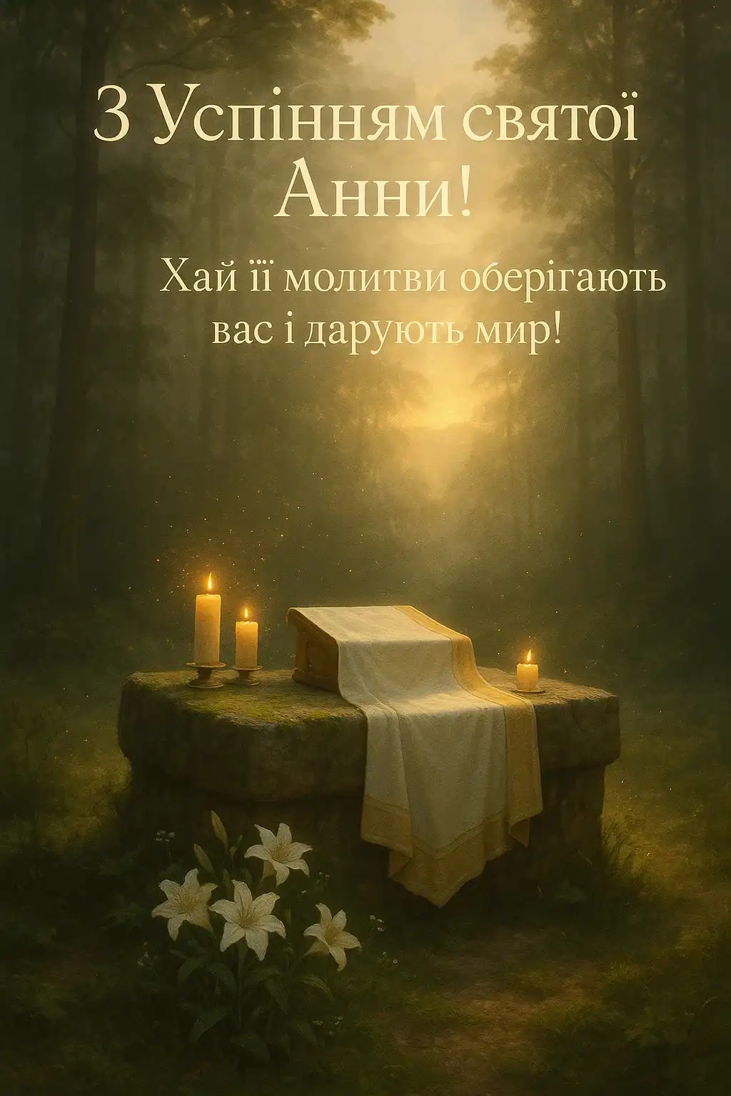 Привітання з Успінням святої Анни