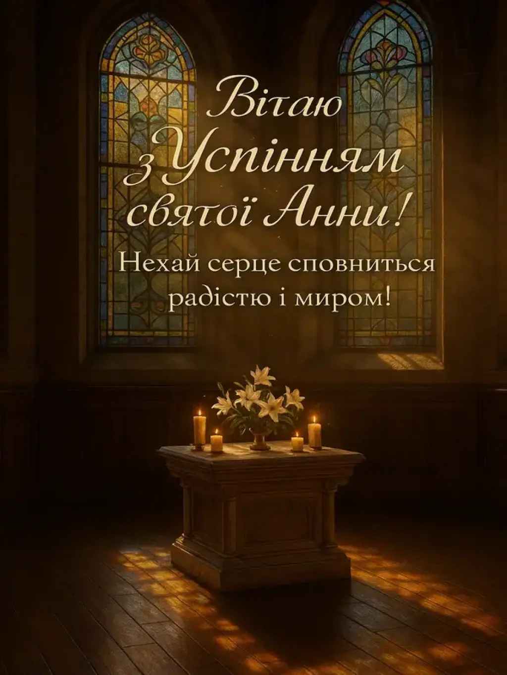 Привітання з Успінням святої Анни