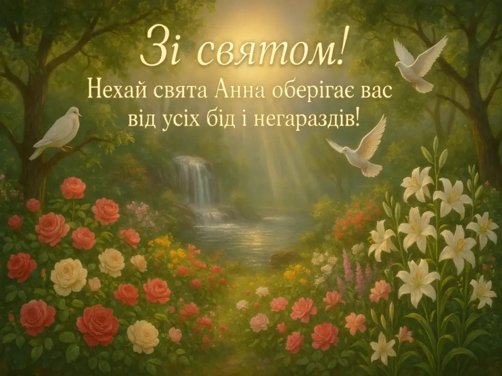 Привітання з Успінням святої Анни