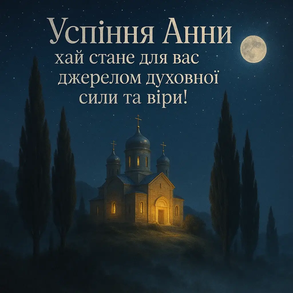 Привітання з Успінням святої Анни
