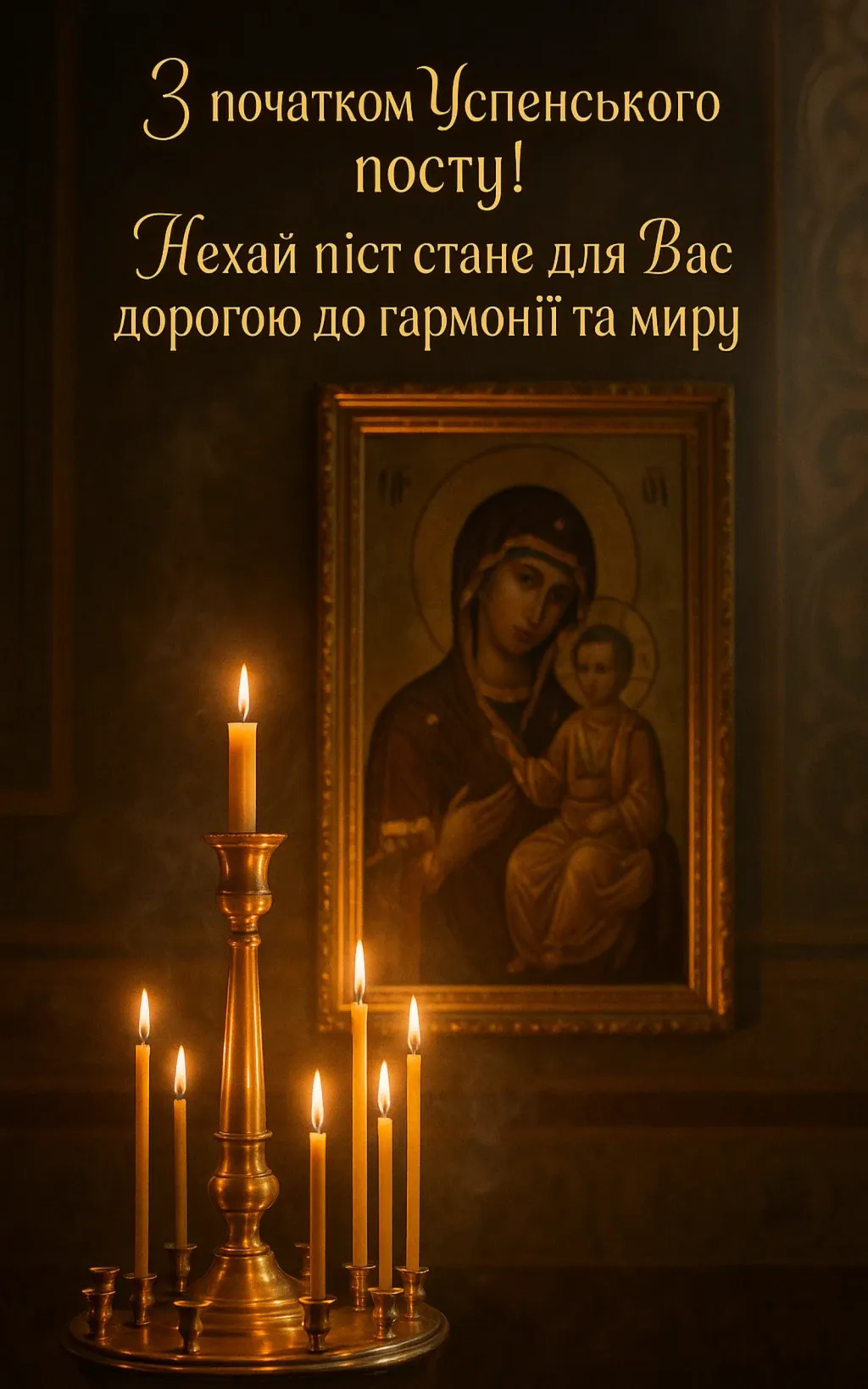 Привітання з початком Успенського посту