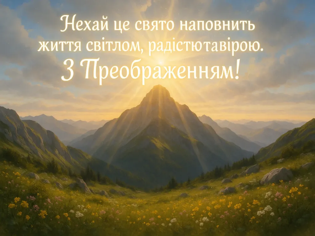 Привітання з Преображенням Господнім
