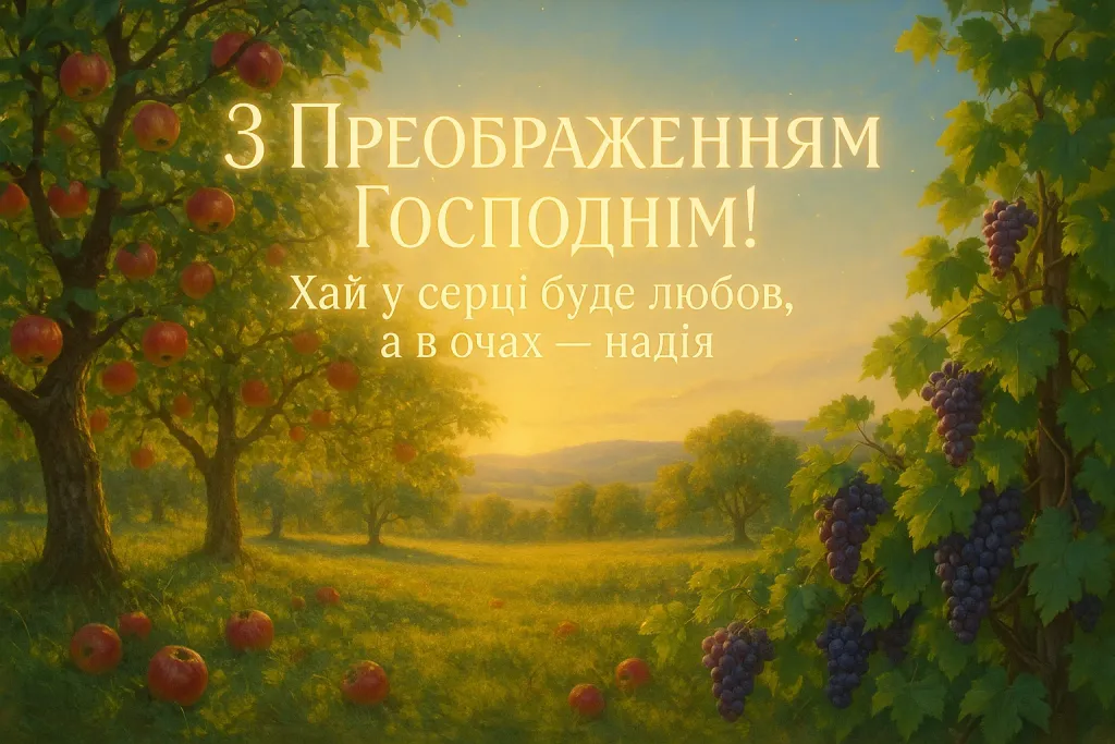 Привітання з Преображенням Господнім