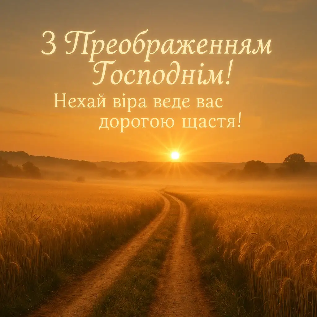 Привітання з Преображенням Господнім