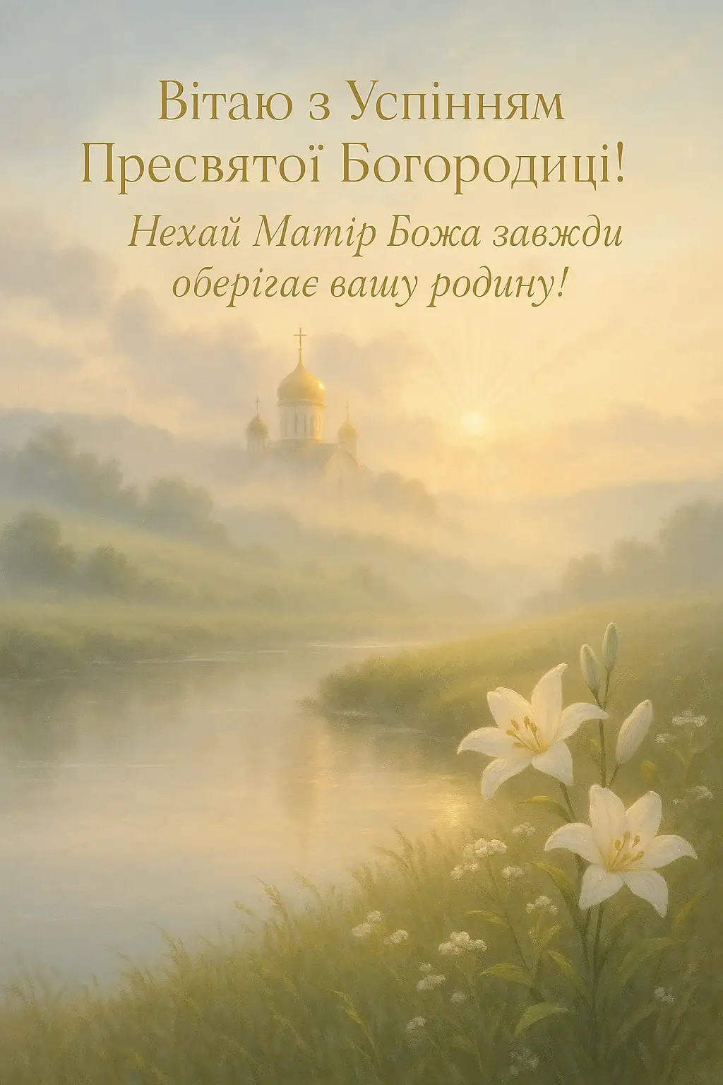 Привітання з Успінням Пресвятої Богородиці