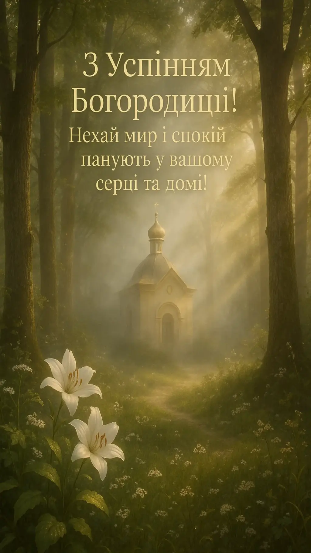 Привітання з Успінням Пресвятої Богородиці