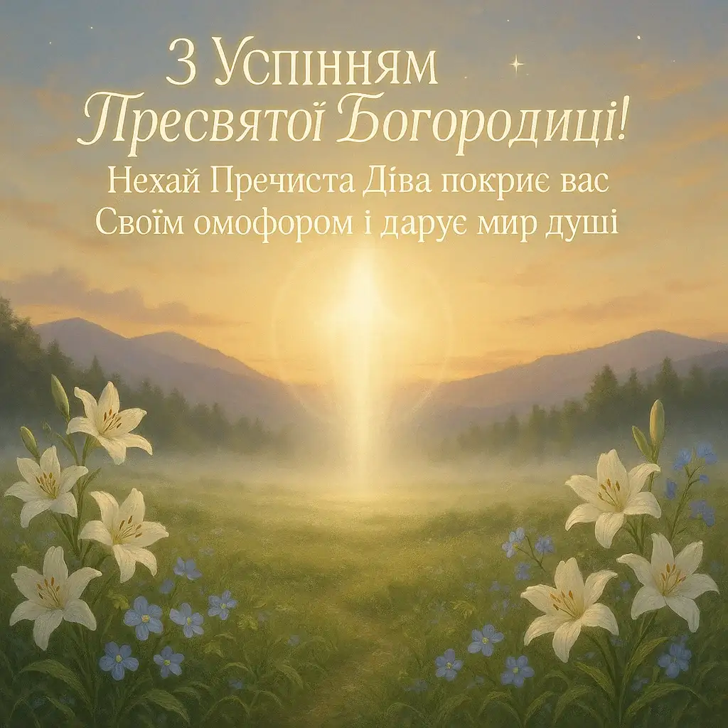 Привітання з Успінням Пресвятої Богородиці