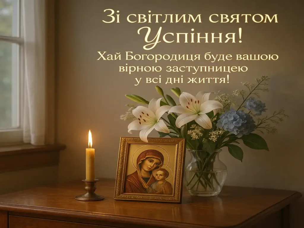 Привітання з Успінням Пресвятої Богородиці