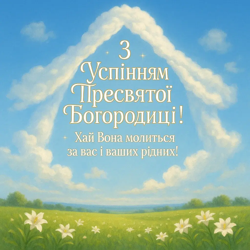 Привітання з Успінням Пресвятої Богородиці