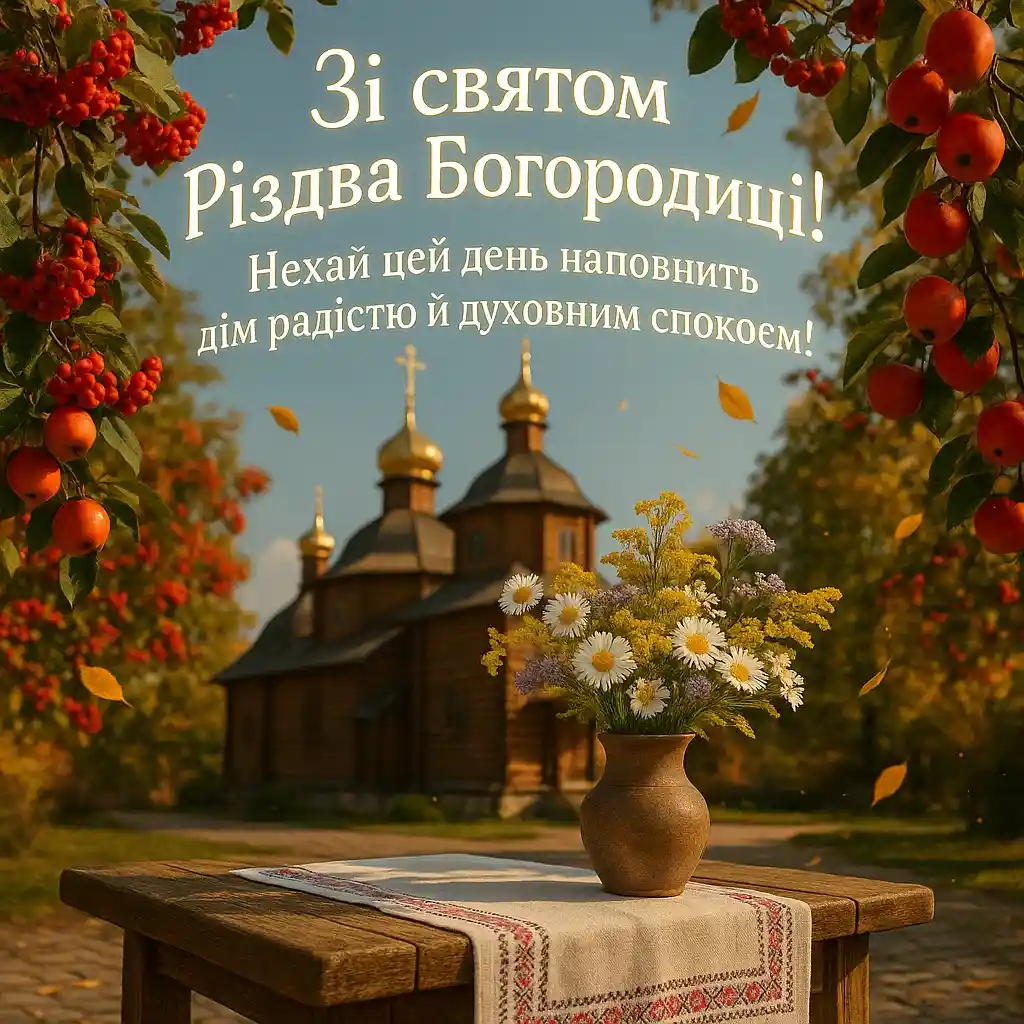 Привітання з Різдвом Пресвятої Богородиці