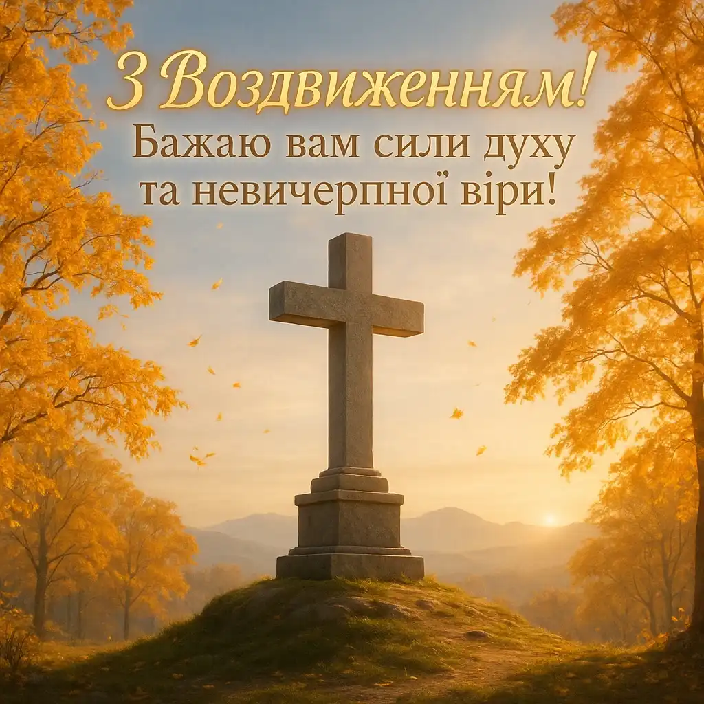 Привітання з Воздвиженням Хреста Господнього