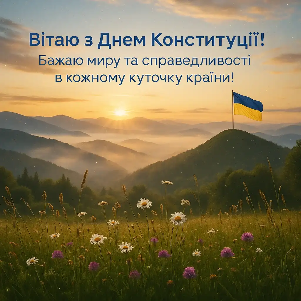 Привітання з Днем Конституції України