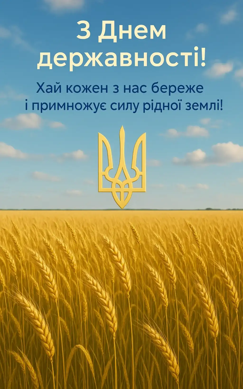 Привітання з Днем Української Державності