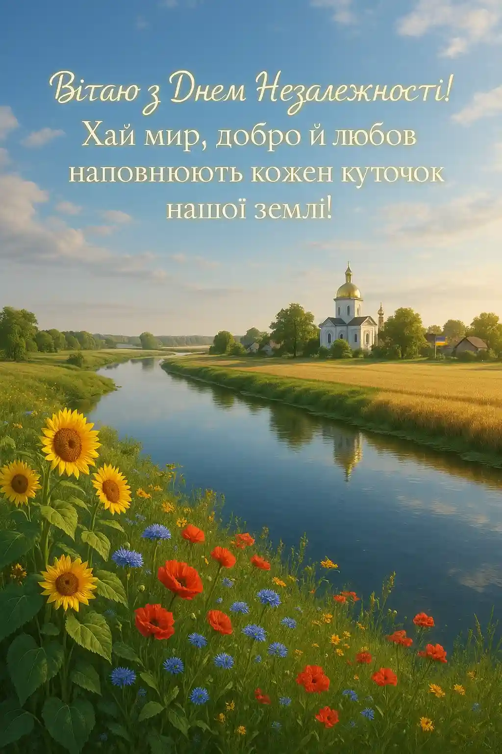 Привітання з Днем Незалежності України