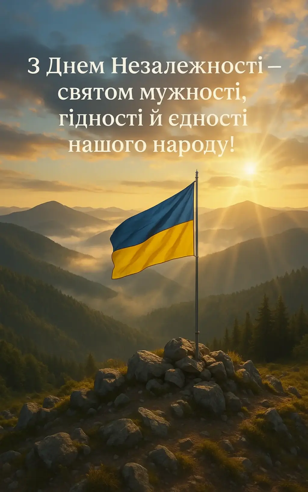 Привітання з Днем Незалежності України