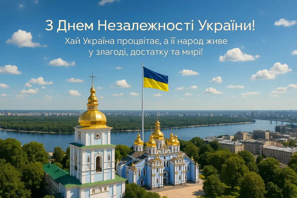 Привітання з Днем Незалежності України