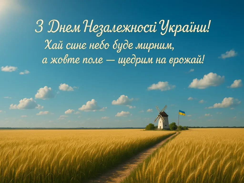 Привітання з Днем Незалежності України