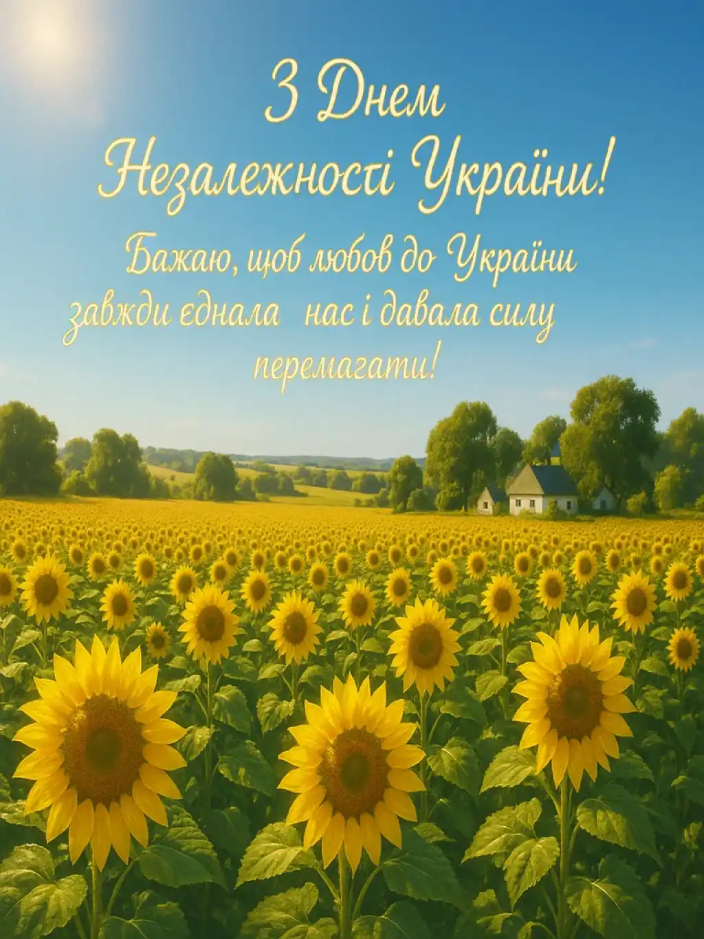 Привітання з Днем Незалежності України