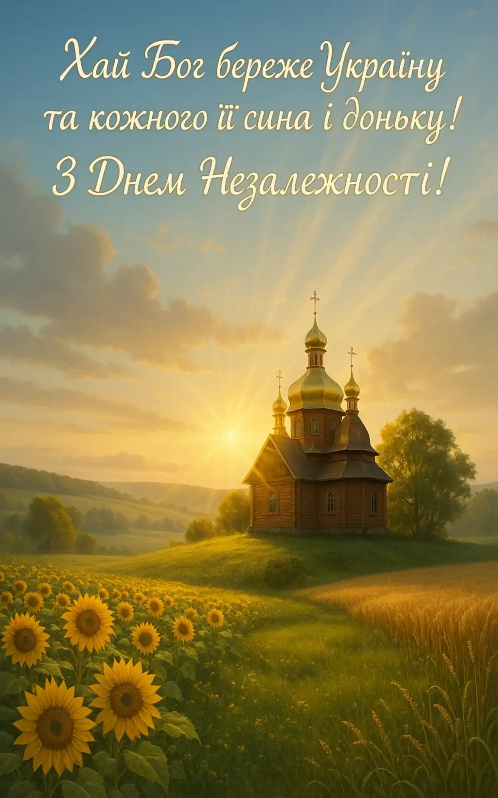 Привітання з Днем Незалежності України