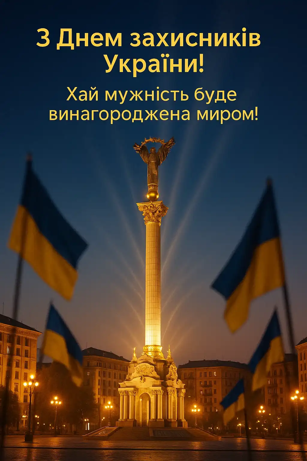 Привітання з днем захисників і захисниць України