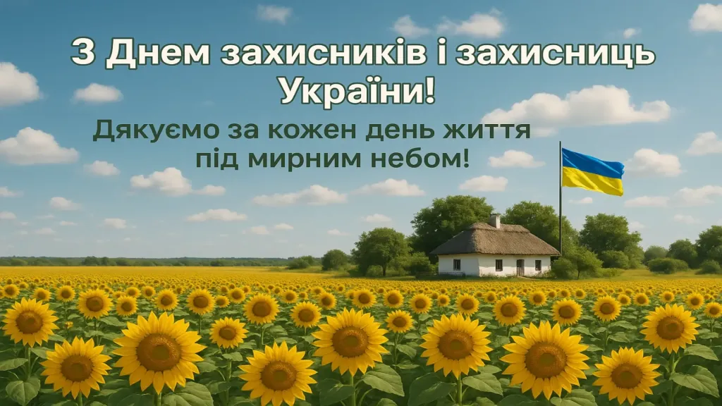 Привітання з днем захисників і захисниць України