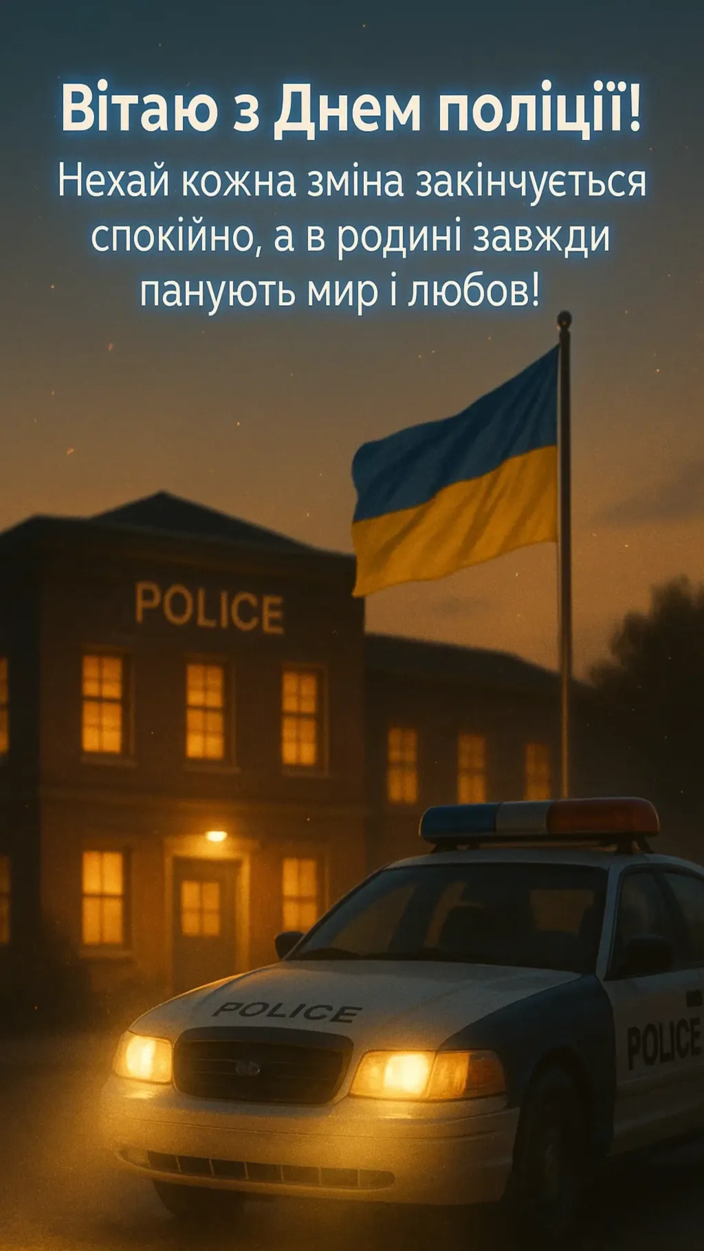 Привітання з днем поліції