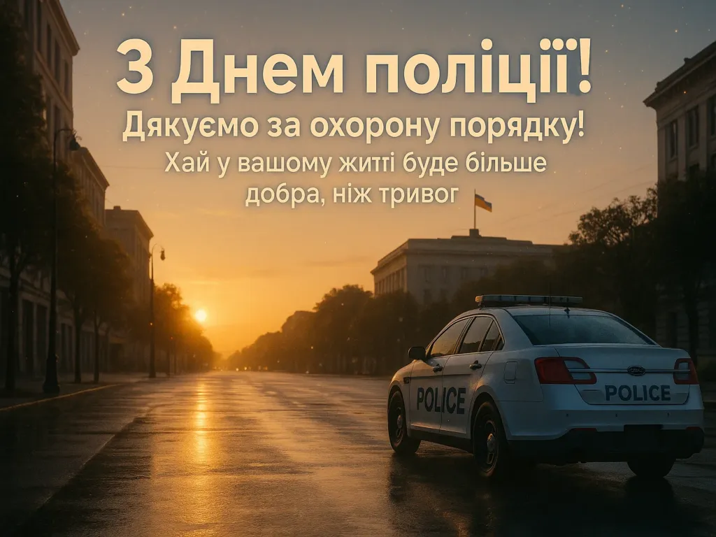 Привітання з днем поліції