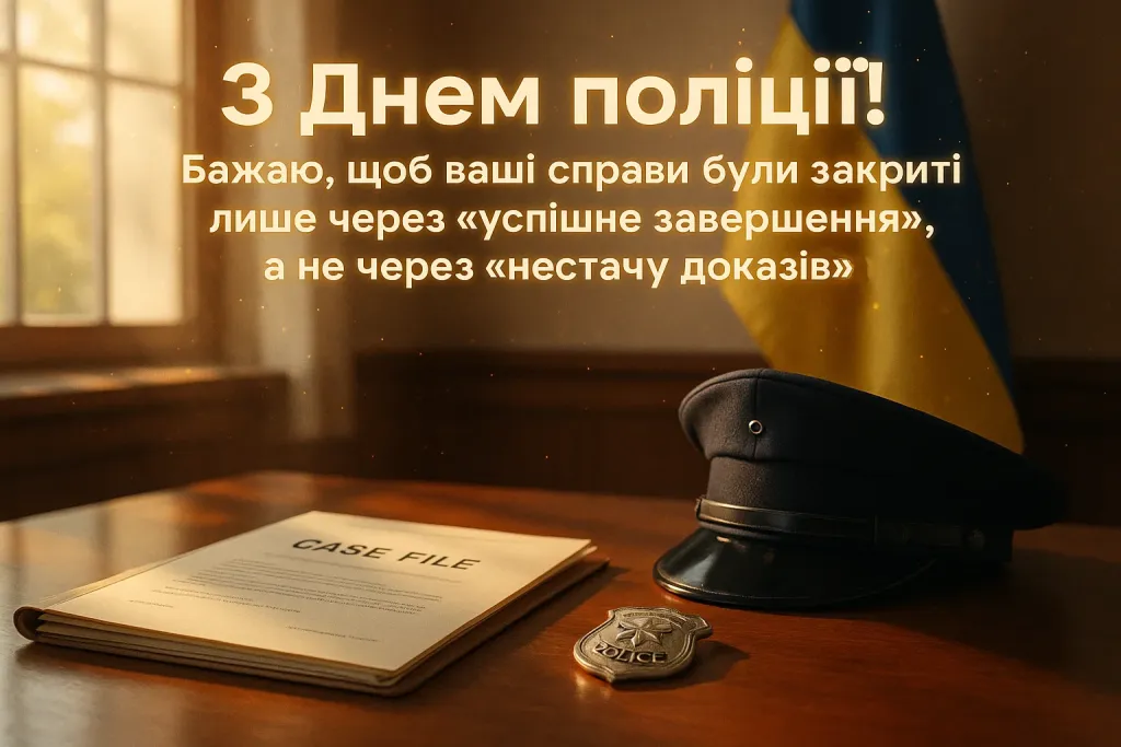 Привітання з днем поліції