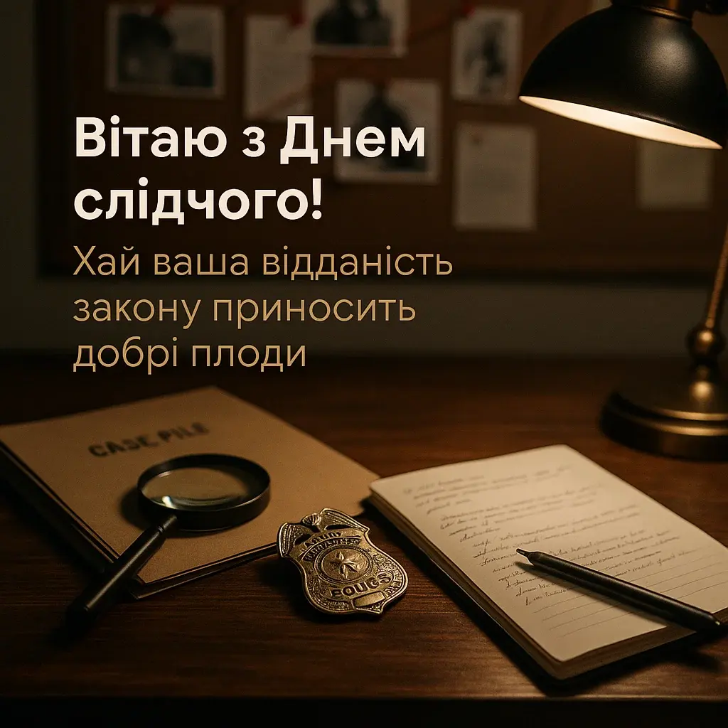 Привітання з днем слідчого