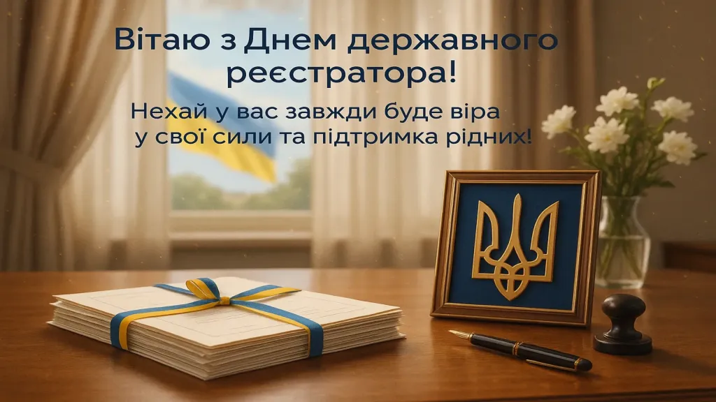 Привітання з днем державного реєстратора