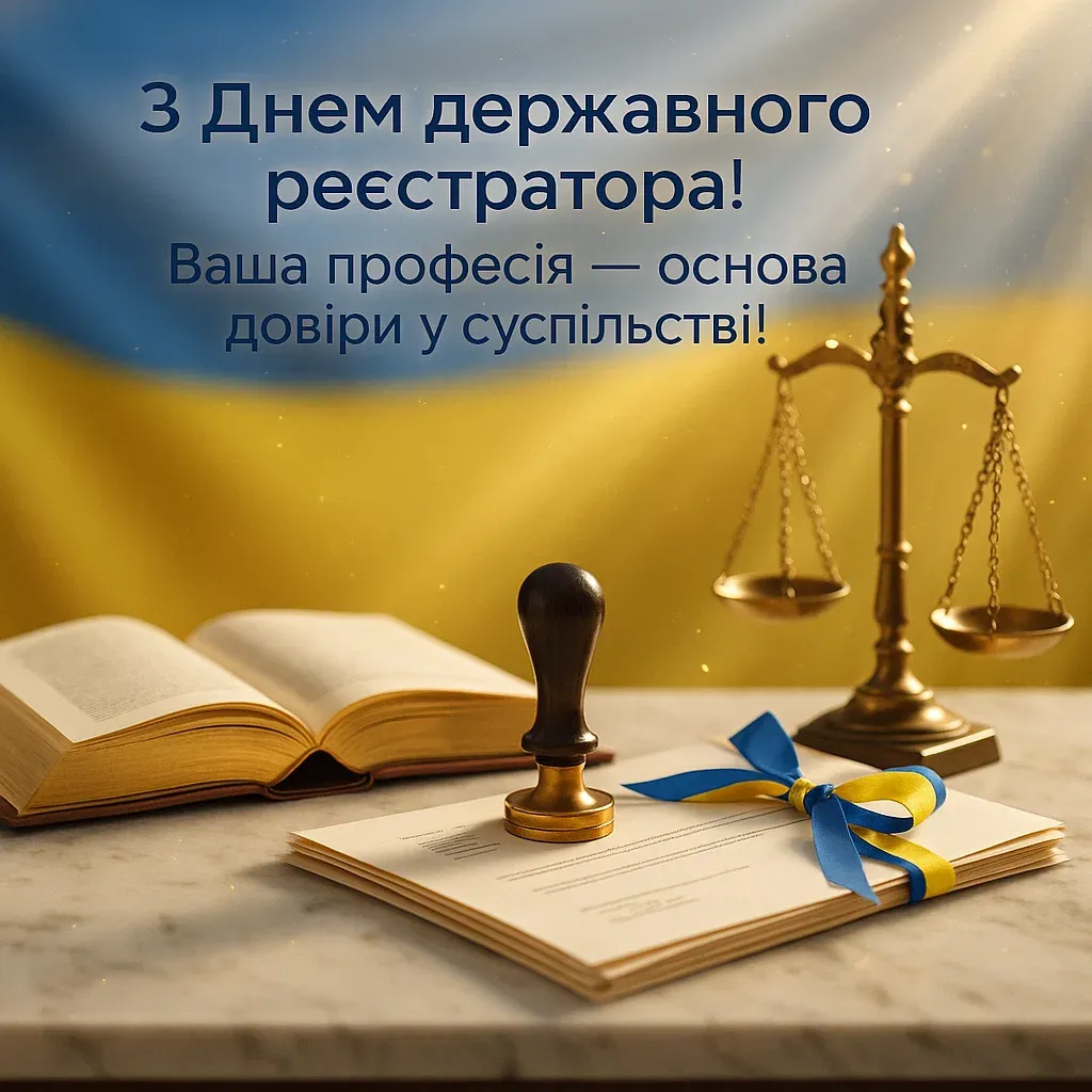 Привітання з днем державного реєстратора