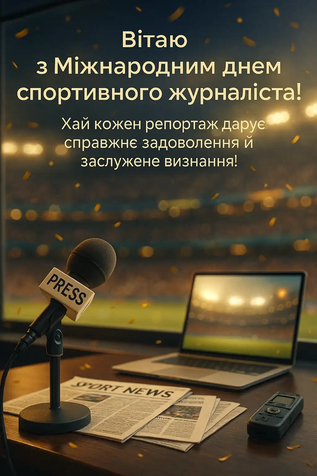 Привітання з міжнародним днем спортивного журналіста
