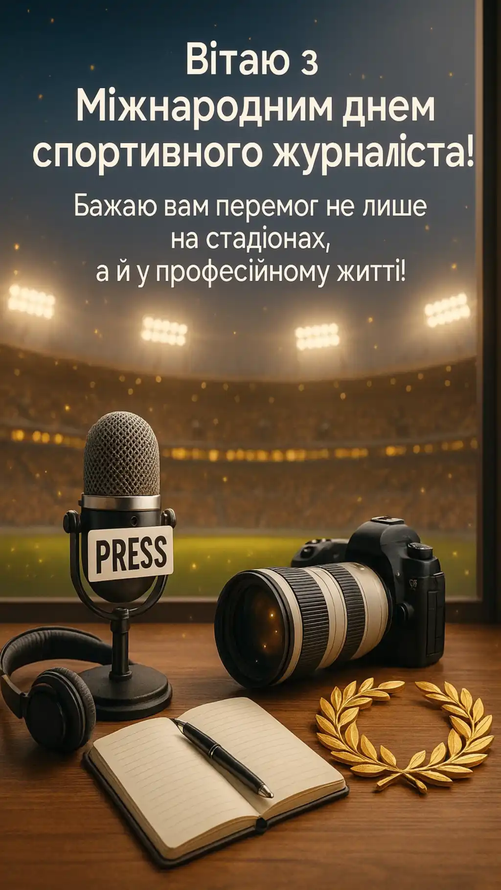 Привітання з міжнародним днем спортивного журналіста