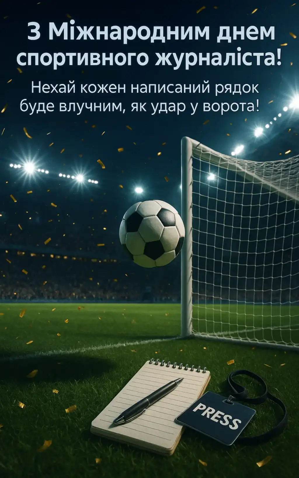 Привітання з міжнародним днем спортивного журналіста