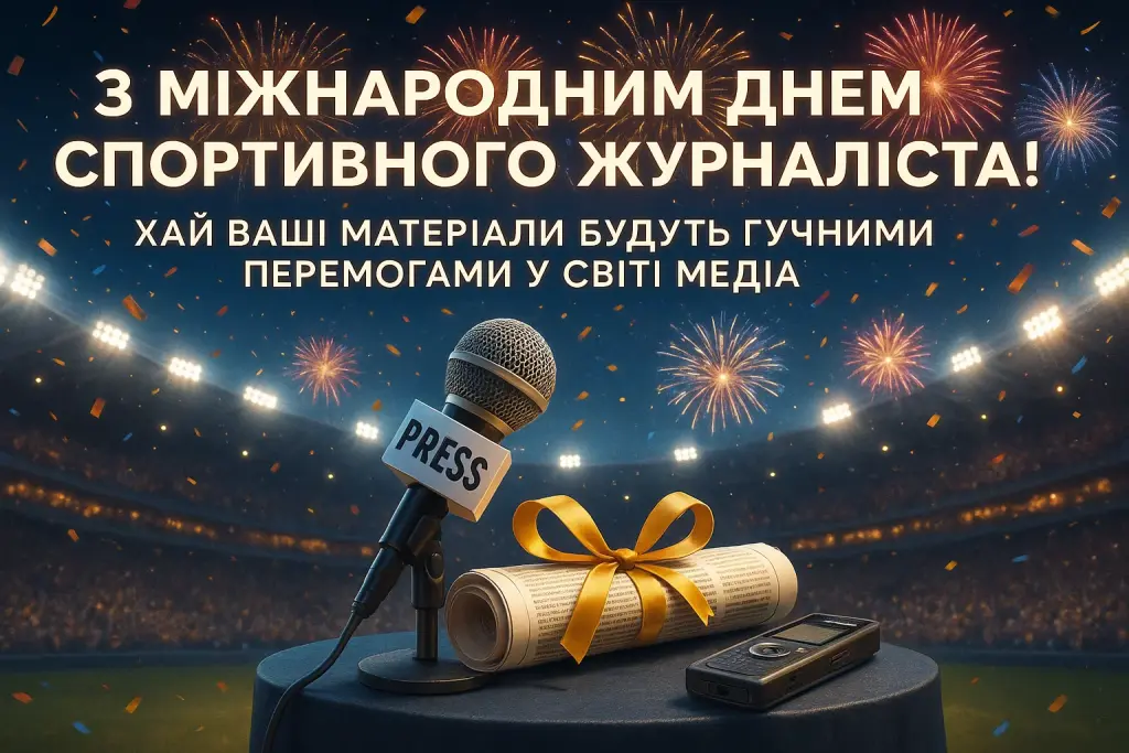 Привітання з міжнародним днем спортивного журналіста