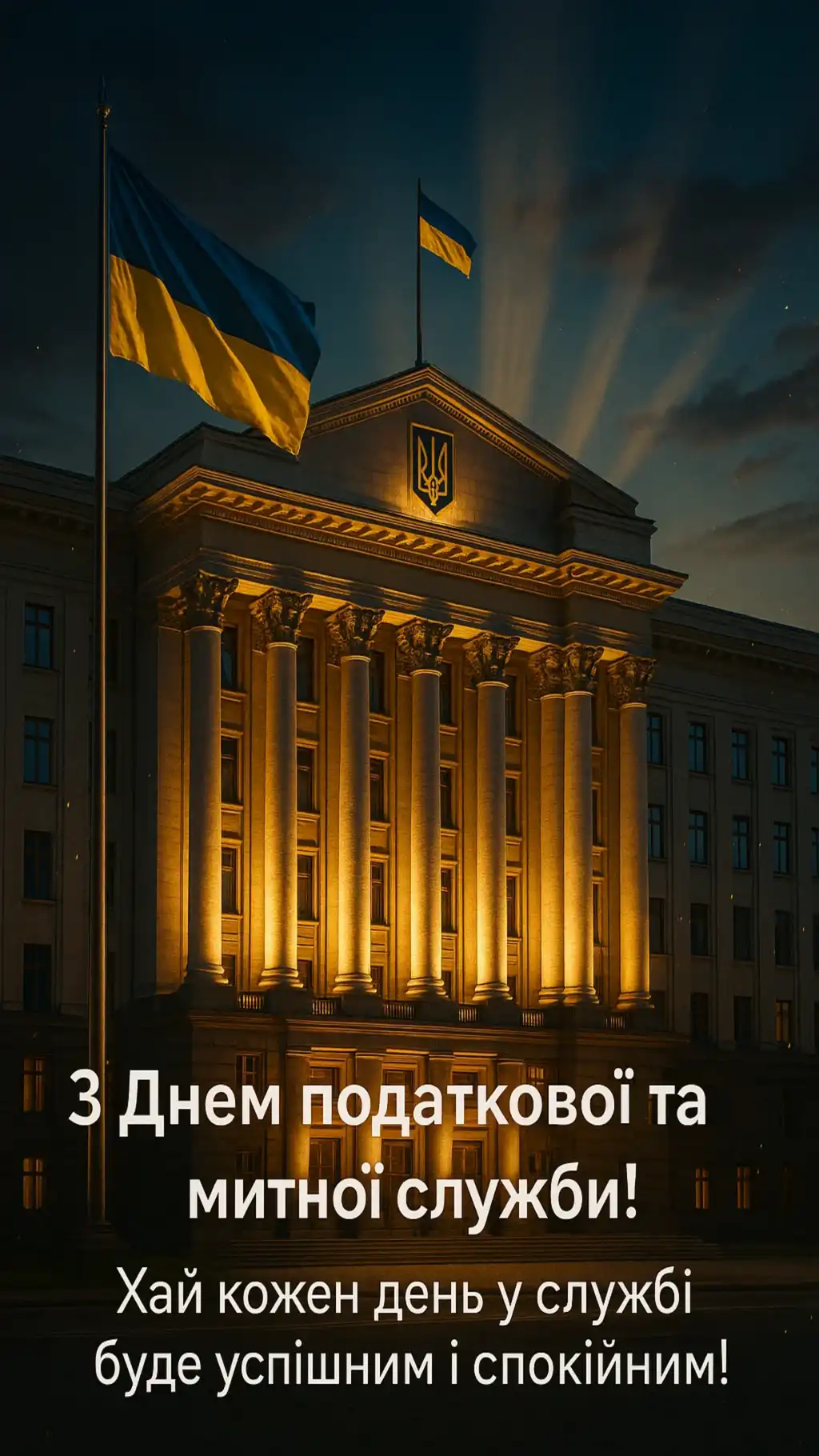 Привітання з днем працівника податкової та митної справи України