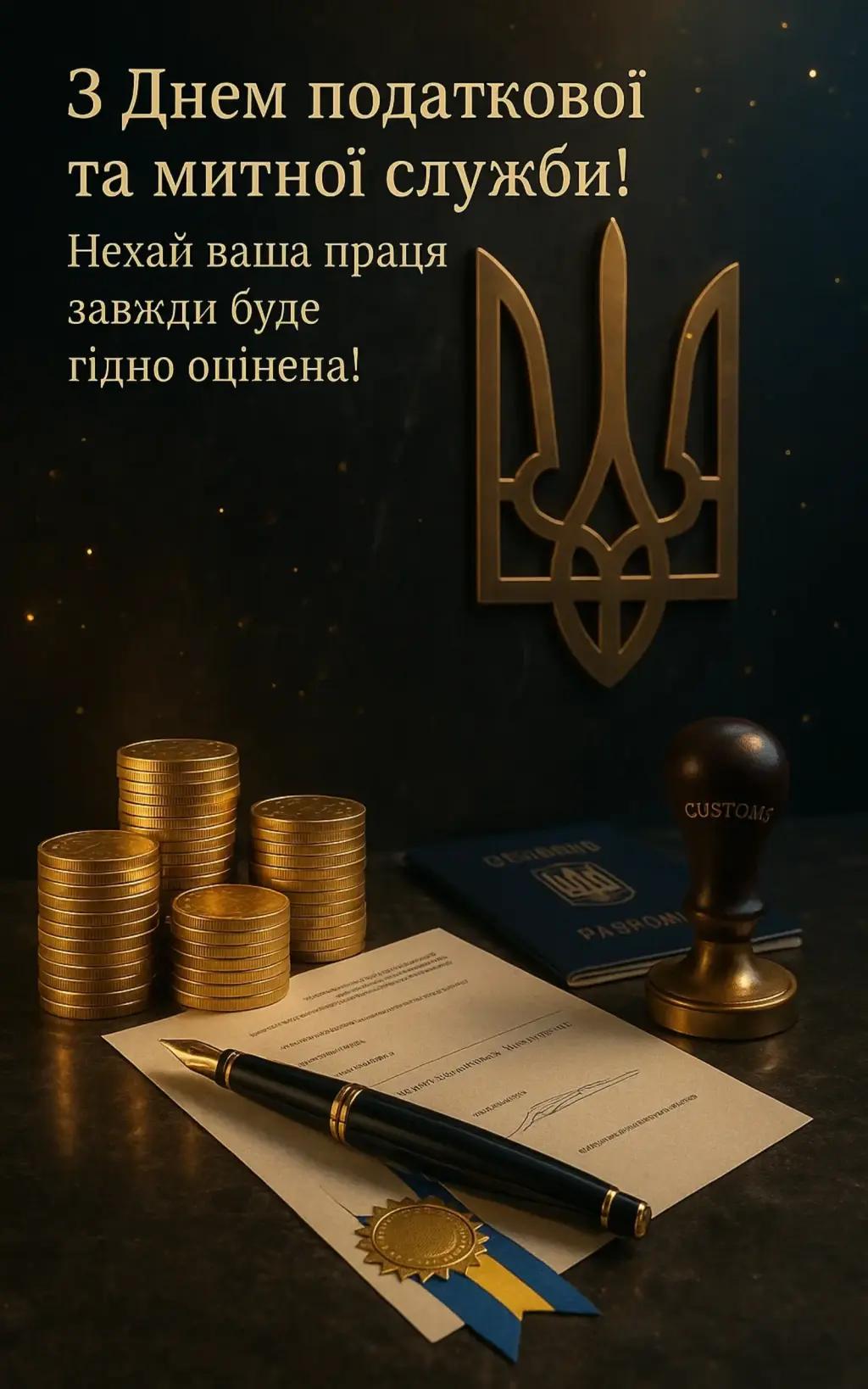 Привітання з днем працівника податкової та митної справи України