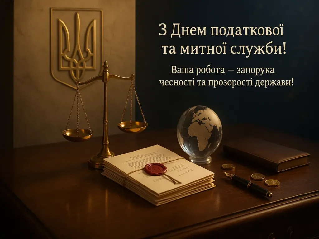 Привітання з днем працівника податкової та митної справи України