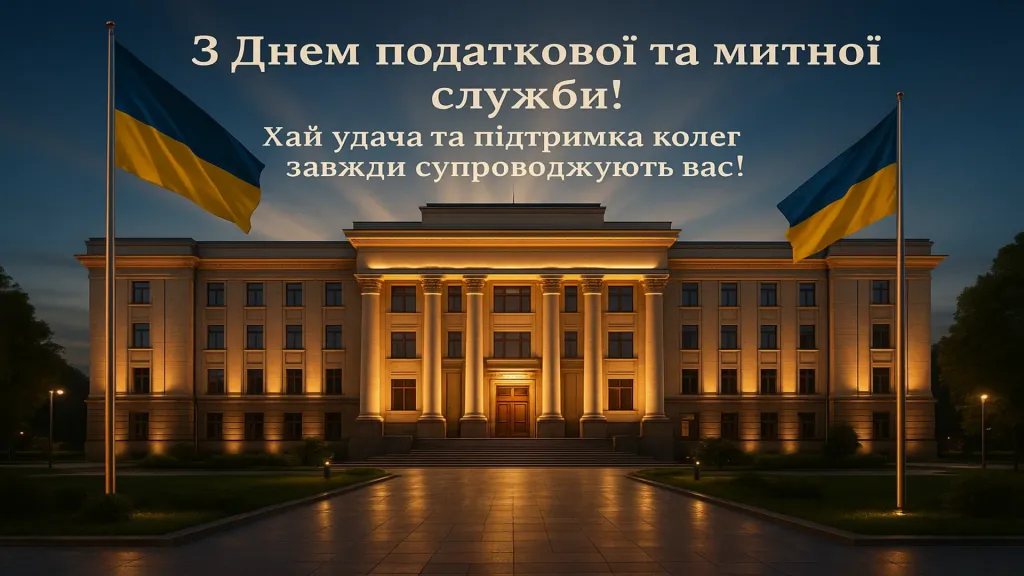 Привітання з днем працівника податкової та митної справи України