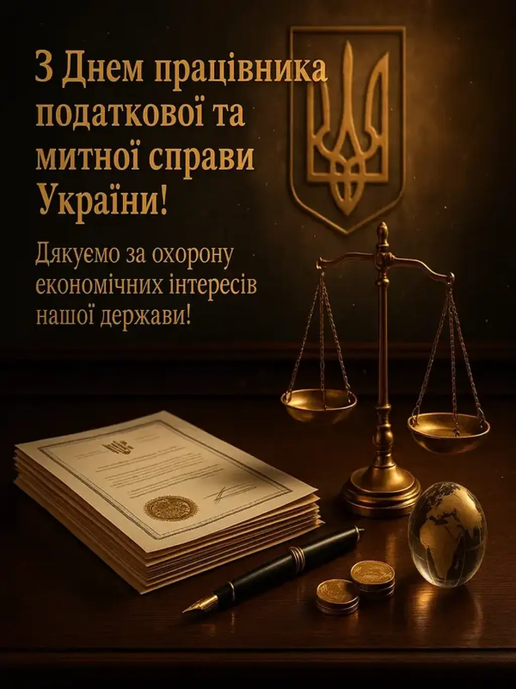 Привітання з днем працівника податкової та митної справи України
