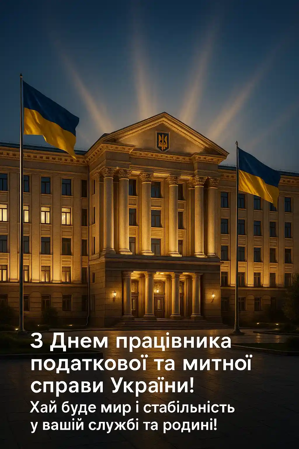 Привітання з днем працівника податкової та митної справи України