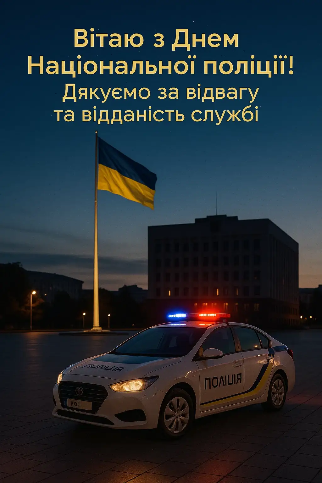 Привітання з днем національної поліції