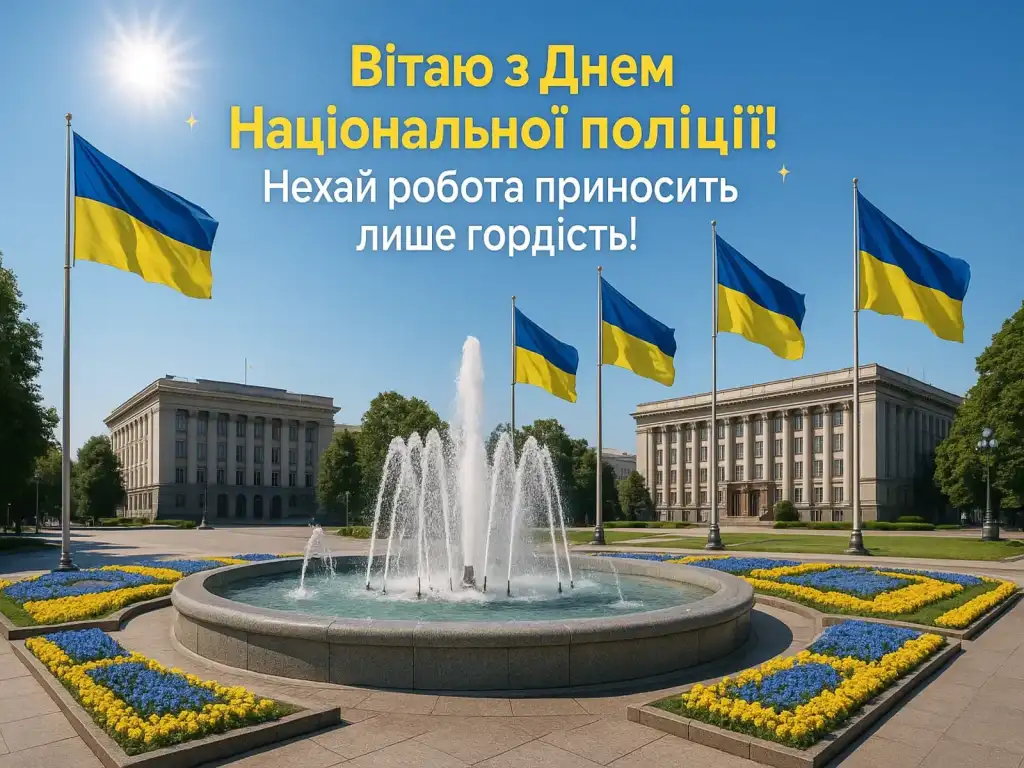 Привітання з днем національної поліції