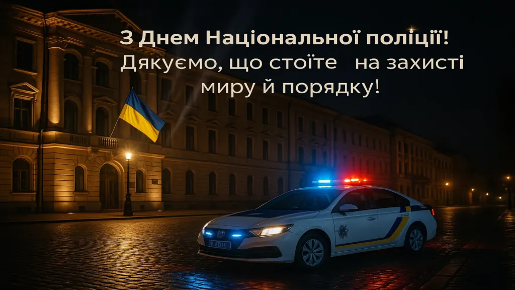 Привітання з днем національної поліції