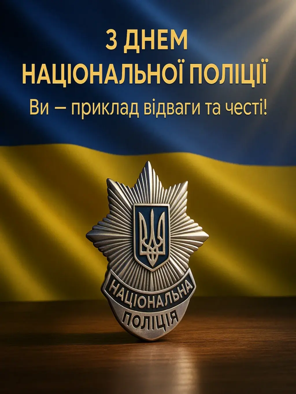 Привітання з днем національної поліції